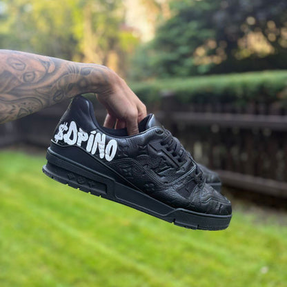 1 of 1 Louis Vuitton LV "$DPINO" Custom Trainer Sneakers