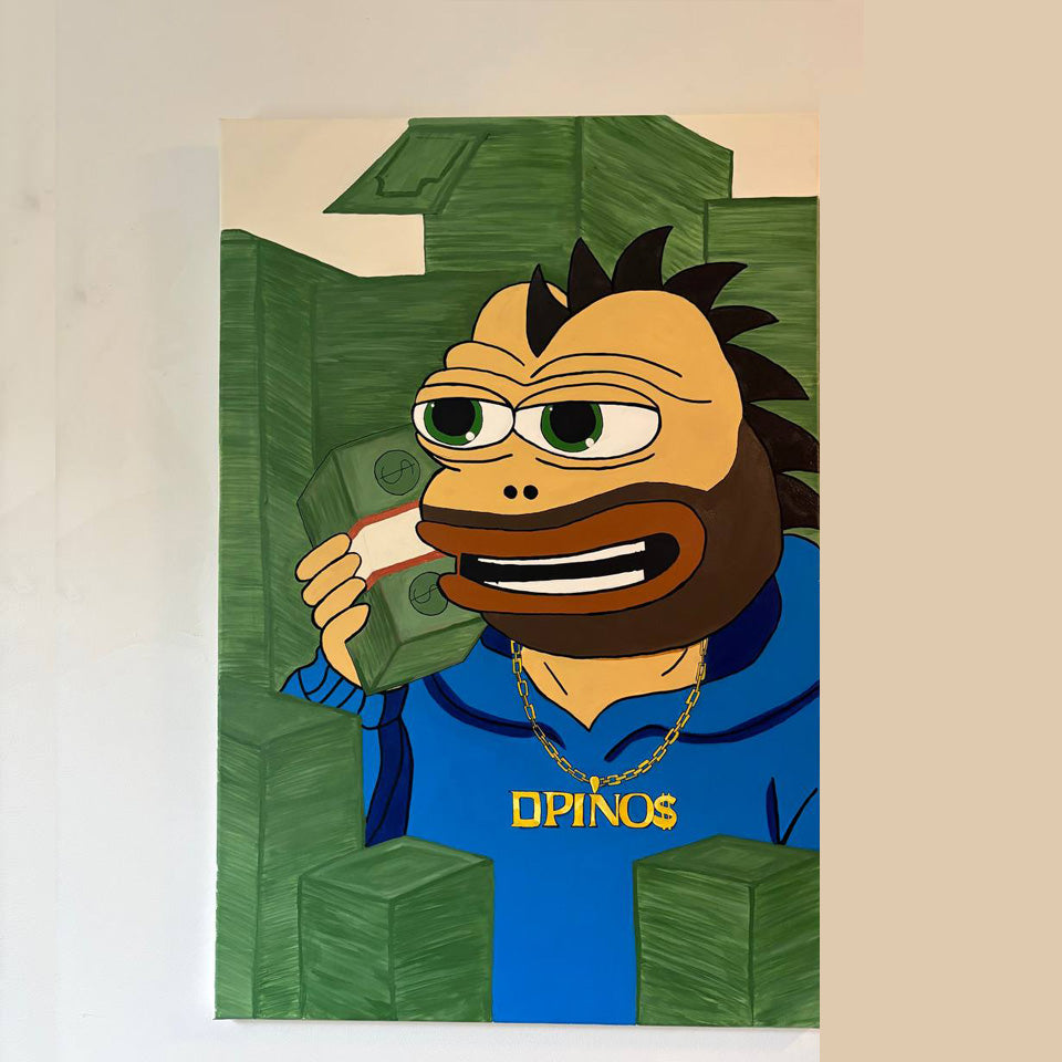 1 of 1 Commissioned Custom 24x36 inch Dark Pino Canvas Painting